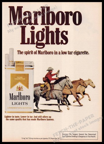 Marlboro lights 1970s print - lights,