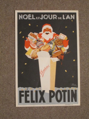 Affichette ancienne pere noel - pere,