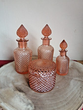 Ancien Ensemble Service De Toilette Verre Cristal de BAYEL