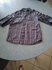 chemise à carreaux "liberto" violet et vert" t- 12 ans