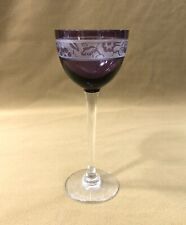 CRISTALLERIES NANCY verre à vin du Rhin ROEMER cristal doublé améthyste HOUILLON