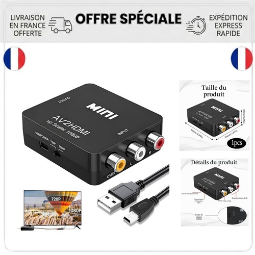 Adaptateur rca vers hdmi - adaptateur,