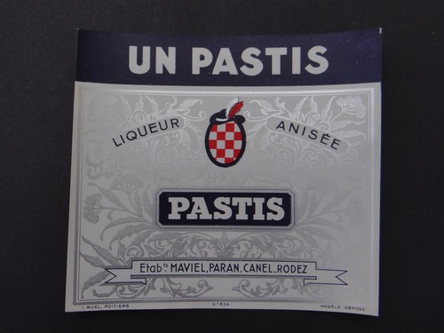Ancienne étiquette pastis - ancienne, un