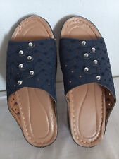 BELLE PAIRE DE PANTOUFLES BLEUES