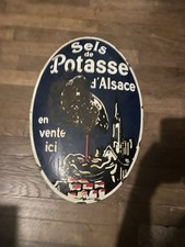 Plaque Émaillée Potasse D’Alsace Ancien Vintage Décoration  Collection Rétro 