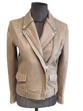 Superbe Blouson Perfecto Cuir Agneau Modèle Édouard Maje 36 Tbe