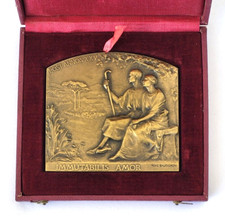 BELLE ancienne MEDAILLE IMMUTABILIS AMOR POST ANNOS XXV signée RENE BAUDICHON