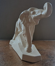 Eléphant "DOLLY" céramique craquelé Art-Déco par LEJAN.