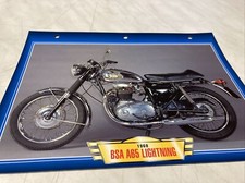 BSA 650 A65 Lightning 1969 fiche carte moto passion collection Atlas