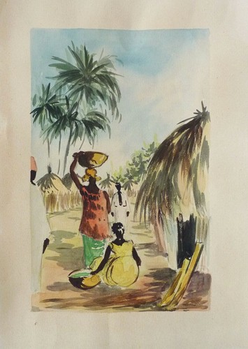 Afrique madagascar aquarelle - afrique,