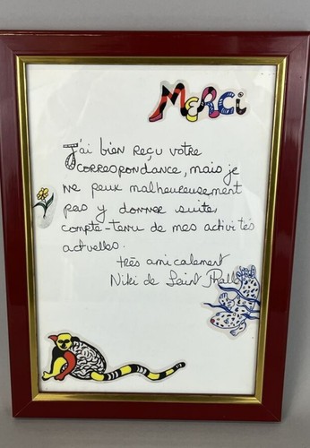 Niki saint phalle lettre - niki,