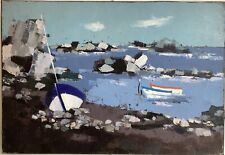 FINET (XX) - Voiliers Bretons. Huile Sur Toile Signée