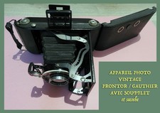 APPAREIL PHOTO VINTAGE ARGENTIQUE PRONTOR / GAUTHIER AVEC SOUFFLET