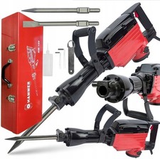 Marteau Piqueur Démolisseur 3200W HEX30 60J + Burins Puissant et Robuste