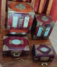 lot de 4 coffres a bijoux