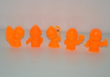 Lot 5 figurine orange BONUX AJENA KIKI Monchhichi SEKIGUCHI publicitaire vintage