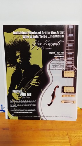 Greg bennet guitars print - guitars, ad