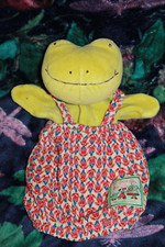 doudou MOULIN ROTY LA GRANDE FAMILLE GRENOUILLE VERT MARIONNETTE PERLETTE