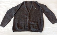 Cardigan lacoste vintage gris - cardigan,