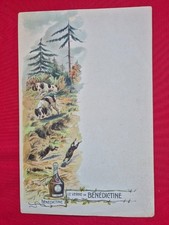 CUISINE GASTRONOMIE   MENU BÉNÉDICTINE ANNÉES 30   LITHOGRAPHIE SIGNÉE SAMSON