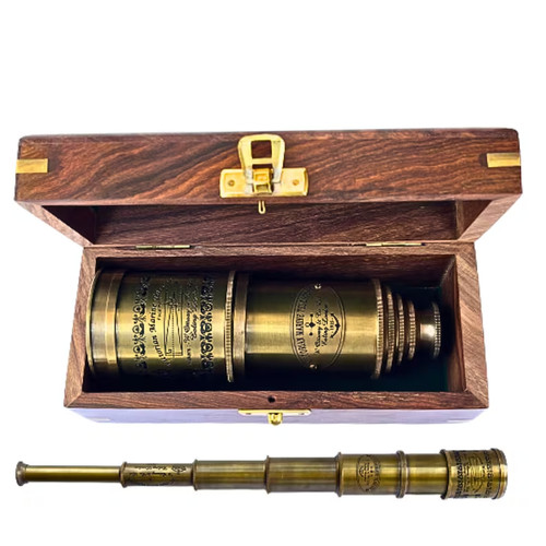 Ancien télescope laiton - ancien,