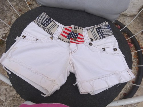 Superbe short toile blanc - ,