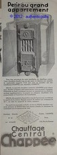 PUBLICITE DE 1929 CHAUFFAGE