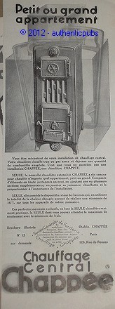 Publicite 1929 chauffage - publicite, de
