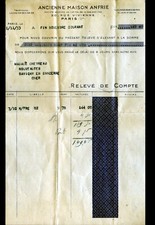 PARIS (II°) SOIERIES LAINAGES DRAPERIE "ANFRIE" Facture en 1933