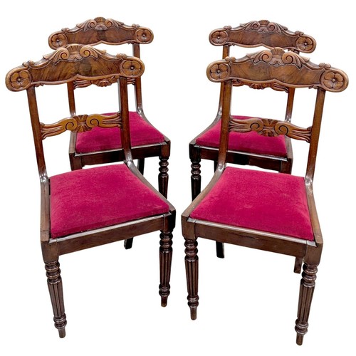 Chaise acajou sculpté - chaise,