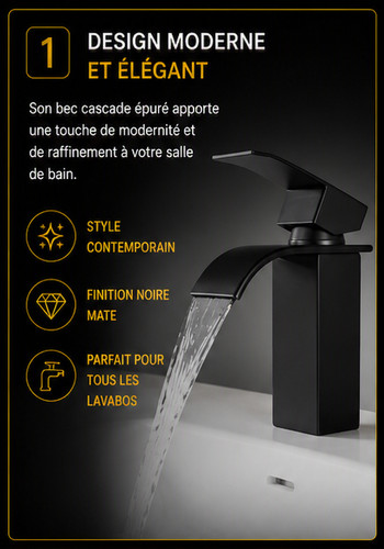 Robinet cascade salle bain - robinet,