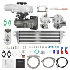 Turbocharger Universal Turbo Kit + 35/38mm Wastegate + Turbo Intercooler + BOV