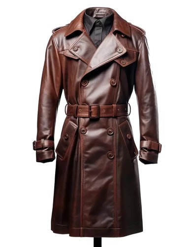 Trench coat homme cuir - trench-coat, en