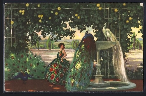 Carte postale mademoiselle - carte,