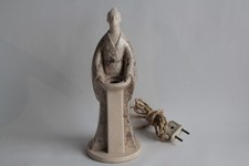 ROBJ Veilleuse Brûle parfum anthropomorphe céramique craquelée Art déco (61812)