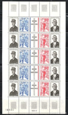 Timbres France 1971 1695/98 Hommage Général De Gaulle Feuille De 5 Séries. B