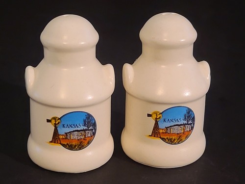 Vintage kansas ceramic salt - vintage,