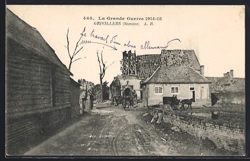 Cpa grivillers grande - grivillers,,