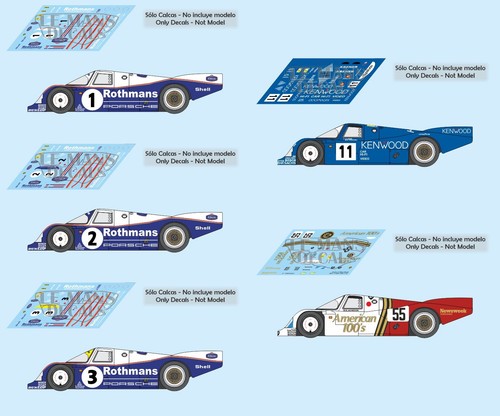 Decals porsche 962c - porsche, mans