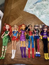 Lot 6 Figurines Poupées DC Super Hero Girls 30cm Mattel Batman Super Man
