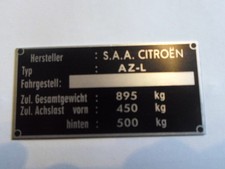 Plaque Citroen Bouclier