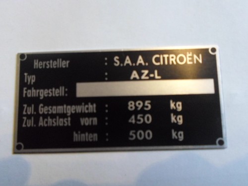 Plaque citroen bouclier - plaque,