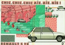 Publicité Advertising 089  1982 Renault la R5 TX  (2p) chic aie