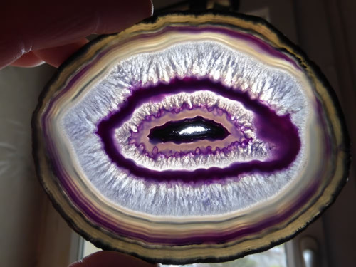 Tranche agate teintée - tranche, d'agate