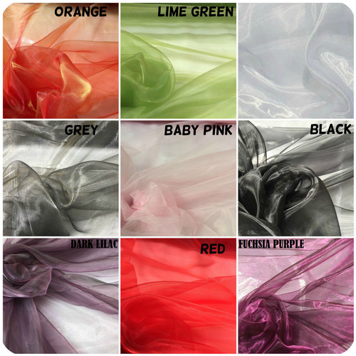 Tissu organza transparent uni