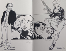 Meynet - Tatiana K - Diptyque, étude de personnages 1995 - N&B- Signé, numéroté.