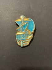Broche céramique émaillée