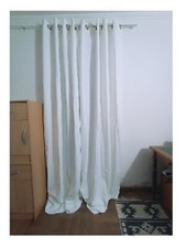 rideaux voilages fenêtres 140X260 blanc occultant pour bureau, chambre, séjour