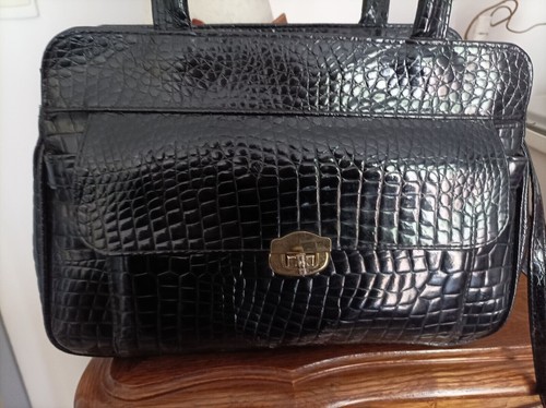 Sac main noir imitation - sac,