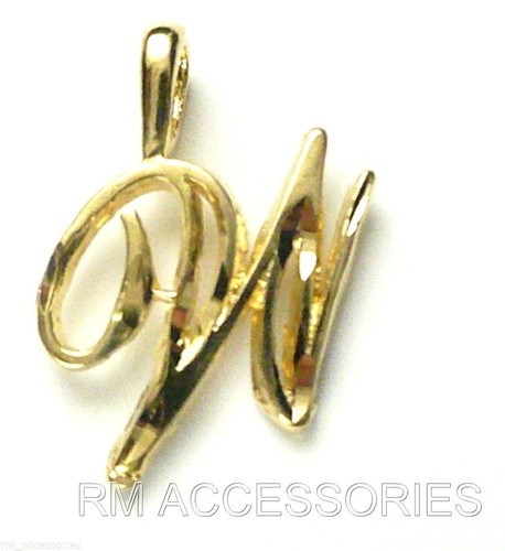 Charm cursive letter pendant - w,